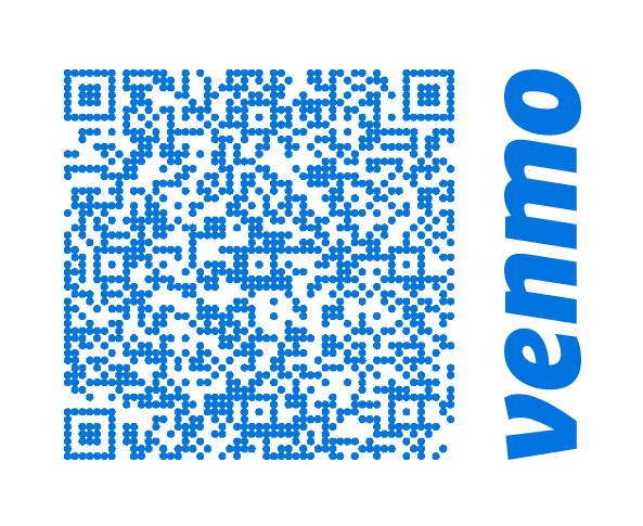 Venmo QR code, scan to pay